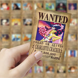 10/30/56PCS One Piece Wanted Posters Anime Cartoon Stickers