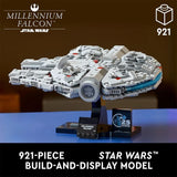 LEGP Space Wars: New Hope Millennium Falcon Building Blocks, Buildable 25th Anniversary Starship Model for Home Décor, 75375