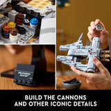 LEGP Space Wars: New Hope Millennium Falcon Building Blocks, Buildable 25th Anniversary Starship Model for Home Décor, 75375